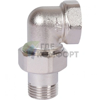 Разъемное угловое соединение американка ВН 1/2, никелированное Stout - фото 2