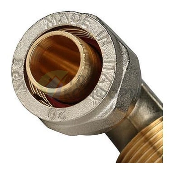 Stout Угольник-переходник с наружной резьбой 3/4x20 для металлопластиковых труб винтовой - фото 4