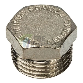 Заглушка STOUT НР 1/2 наружная резьба никелированная - фото 1