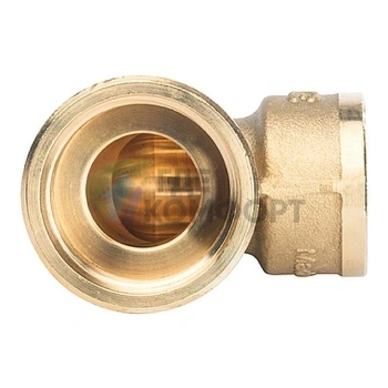 Угольник Stout внутренняя/внутренняя резьба латунный ВВ 1 x 3/4 - фото 3