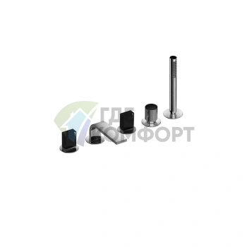 Смеситель для ванны Fantini Venezia на борт, 5 отверстий, излив 160 мм, хром (29 02 N565S) - фото 1