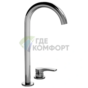 Смеситель для раковины Fantini AL/23 с двумя отверстиями, хром (26 02 B106WF) - фото 1