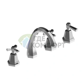 Смеситель для ванны Stella Eccelsa на 4 отверстия, хром (модель 3256TRTC) (EC 02312 CR00) - фото 1