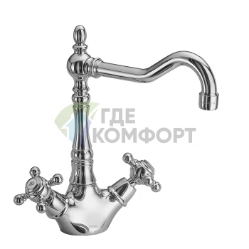 Кухонный смеситель Elizabeth FIMA|Carlo Frattini с вращающимся изливом в цвете хром (F5087CR) - фото 1