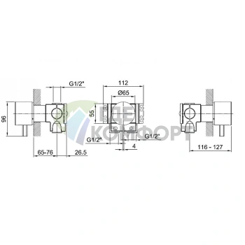 Встраиваемый смеситель для душа Fantini AF/21 на 1 источник, матовая натуральная сталь (27 93 A563B) - фото 2