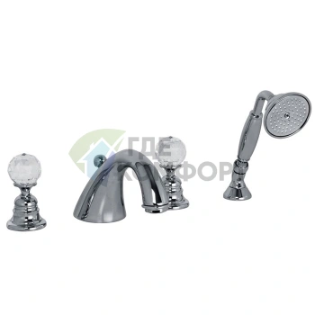 Смеситель для ванны FIMA Carlo Frattini Elizabeth Chic с душевым комплектом, хром (F5094CCR) - фото 1