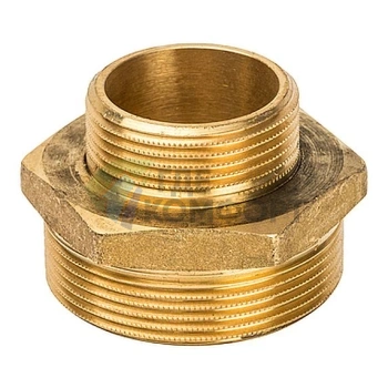 Ниппель STOUT НН переходной 2 x 1 1/4 латунный - фото 1