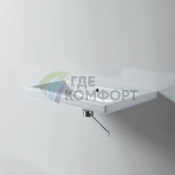 Раковина AZZURRA THIN 60см c 1 отв под смеситель цвет белый матовый - фото 2