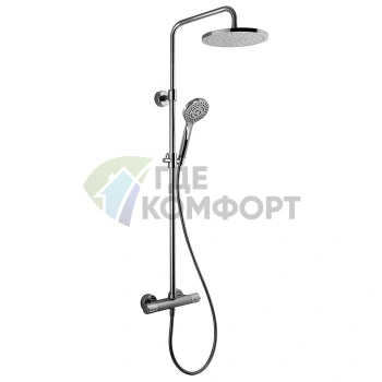 Душевая система FIMA Carlo Frattini Wellness с термостатом и верхним душем (F4885/RP258CR) - фото 1