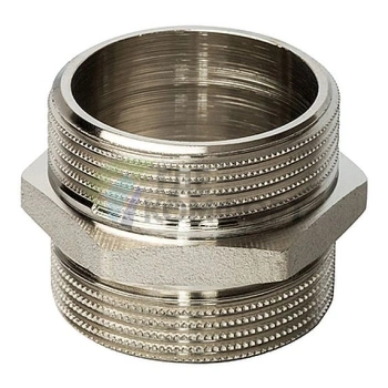 Ниппель STOUT HH 1 1/4 наружная резьба никелированный - фото 1