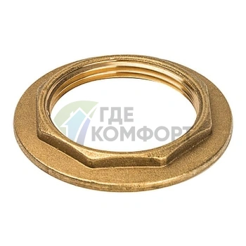 Контргайка STOUT с упором 1 1/2 латунная - фото 1