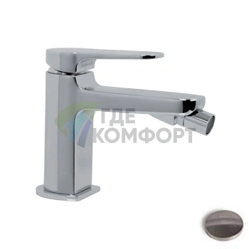 Смеситель для биде FIMA Carlo Frattini Next с длинной ручкой и клапаном click-clack в цвете брашированный никель (F3942NSN) - фото 1