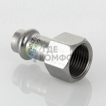Пресс-муфта с внутренней резьбой 18 мм х 04 из нержавеющей стали VTi.902.I.001804 VALTEC (ВАЛТЕК) - фото 2