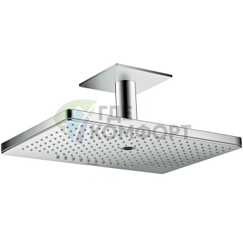 Верхний душ AX 460x300 мм с 3-струйным режимом и потолочным держателем, хром (35281000) - фото 1