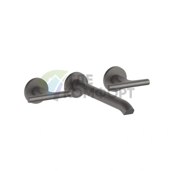 Настенный встраиваемый смеситель для раковины FANTINI SAILING двухвентильный, цвет Matt Gun Metal PVD (67 P5 J013B) - фото 1