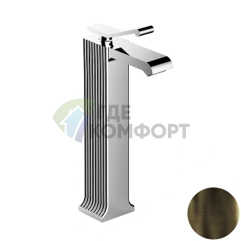 Смеситель для раковины Stella Casanova однорычажный высокий, цвет тёмная бронза (CS 00103 BZ01) - фото 1