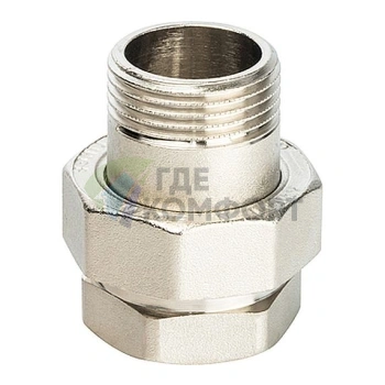 Разъемное соединение STOUT американка ВН с резиновым уплотнением 1 никелированное - фото 2