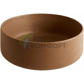 Раковина ArtCeram COGNAC накладная 42 см без отв под смесительитель без слив-перелива цвет ombra bruciata - фото 1