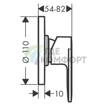 Смеситель для душа Hansgrohe Vernis Blend однорычажный настенный хром (71649000) - фото 2