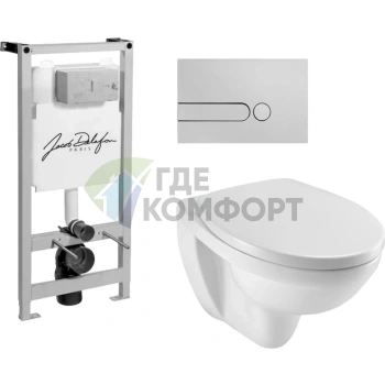 Комплект сантехники Jacob Delafon Patio: настенный унитаз со скрытой инсталляцией - фото 1