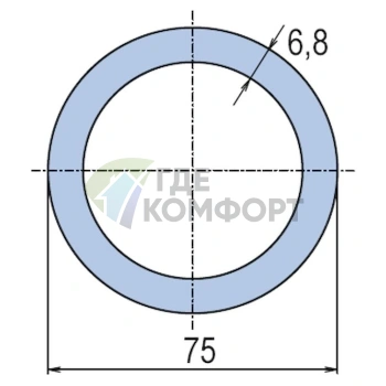Труба PP-RCT WAVIN Ekoplastik PN10 75x6-8 - фото 2