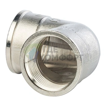 Угольник Stout внутренняя/внутренняя резьба латунный ВВ 1 1/4 никелированный - фото 2