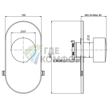 Встроенный смеситель для душа без ручки Carlo Frattini Fima хром (F3189X1CR) - фото 2