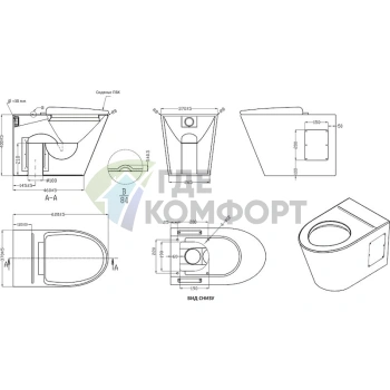 Приставной унитаз Okeanus 1-002.1 S: компактное решение для современного санузла - фото 3
