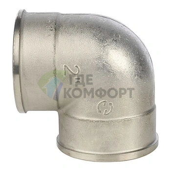 Угольник Stout внутренняя/внутренняя резьба латунный ВВ 2 никелированный - фото 2