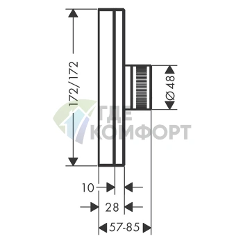 Термостат для душа AX Edge Highflow с алмазной огранкой и покрытием из полированного красного золота (46741300) - фото 2