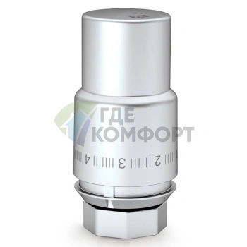 Термоголовка жидкостная Royal Thermo Design PRO М30х1,5 матовый хром, RTO 07.0014, НС-1446825