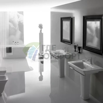 Раковина GLOBO Relais на пьедестале 80x53см с 1 отв под смеситель цвет белый - фото 2