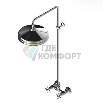 Душевой комплект Stella Roma со смесителем, штангой и верхним душем 220 мм (RM 02413 CR00) - фото 1