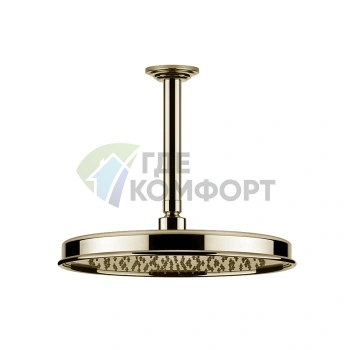 Верхний душ GESSI VENTI20 300 мм с потолочным держателем 293 мм (цвет Brass PVD) (65153#710) - фото 1