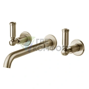 Смеситель для раковины Bossini Liberty на 3 отверстия встраиваемый без заглушки, матовый никель (Z001303.094) - фото 1