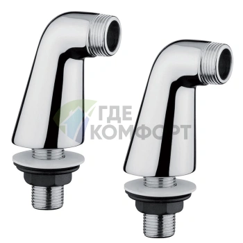 Комплект труб FIMA Carlo Frattini для установки смесителя на борт ванны, хром (F2033CR) - фото 1