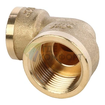 Угольник Stout внутренняя/внутренняя резьба латунный ВВ 3/4 x 1/2 - фото 2