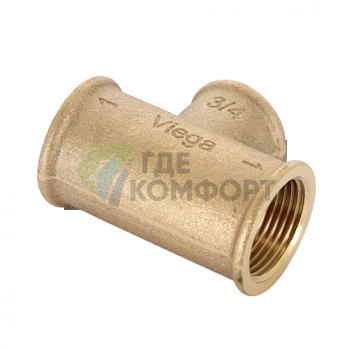 Тройник переходной с внутренней резьбой 1x3/4x1 Viega - фото 2