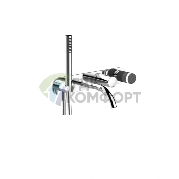 Смеситель для ванны Fantini Nice со встроенным ручным душем и изливом 150 мм (хром) (65 02 S020SB) - фото 1