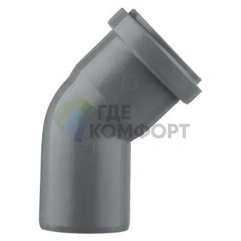 Отвод канализационный HTB 50 45° Ostendorf - фото 1