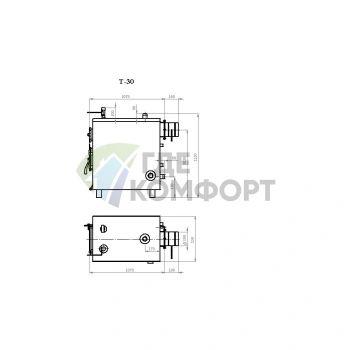 Напольный твердотопливный котел Траян Т-30-2КТ - фото 3
