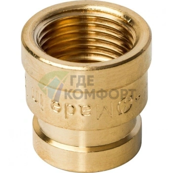 Муфта STOUT ВВ 1/2 x 3/8 латунная - фото 3