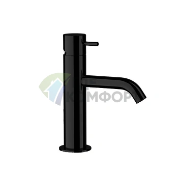 Kerasan Nolita: Однорычажный смеситель для раковины, черный матовый (922631 Nero matt) - фото 1