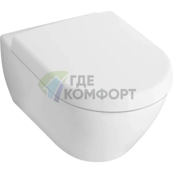 Подвесной унитаз Villeroy & Boch Subway Plus 2.0 укороченный, цвет Alpin