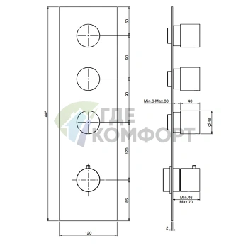 Термостатический смеситель для душа FIMA Carlo Frattini Spillo Steel со встроенным монтажом (F3089X3INOX) - фото 2