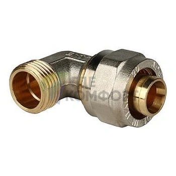 Stout Угольник-переходник с наружной резьбой 1/2x20 для металлопластиковых труб винтовой - фото 1