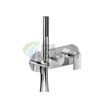 Встраиваемый смеситель для душа Fantini Mare двойного монтажа с ручным душем (хром) (51 02 V084B) - фото 1