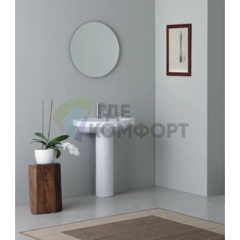 Раковина Kerasan Bit 62см с 1 отверстием под смеситель без креплений цвет белый с колонной - фото 1