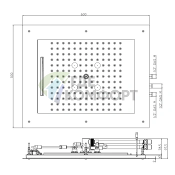 Верхний душ Bossini Frame Multifunctions с хромотерапией и 3 режимами душа (HI0930.030) - фото 2