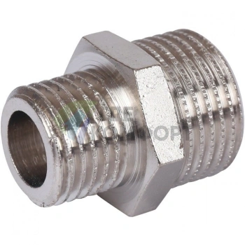 Ниппель НН переxодной 3/8x1/4 никелированный Stout - фото 4